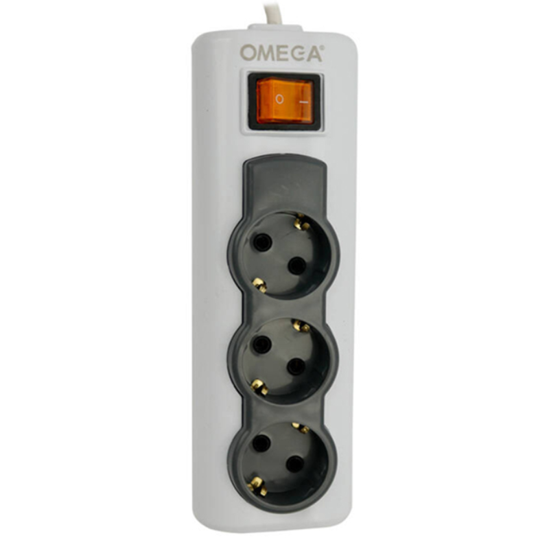 رابط برق 3 خانه OMEGA امگا مدل 3000 بدون ارت 1.5 متری